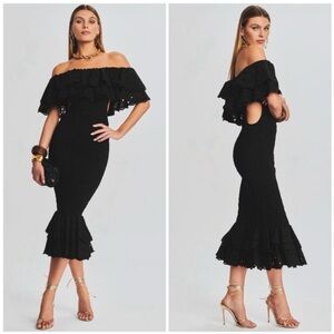 NWT Charo Ruiz Ibiza Luisa Long Dress Black